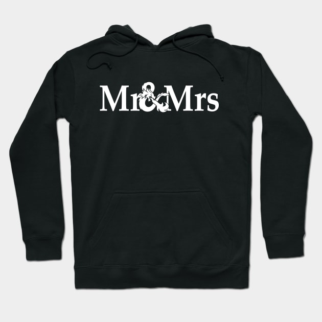 Dungeons and Dragons Wedding Mr & Mrs White Hoodie by HeyListen